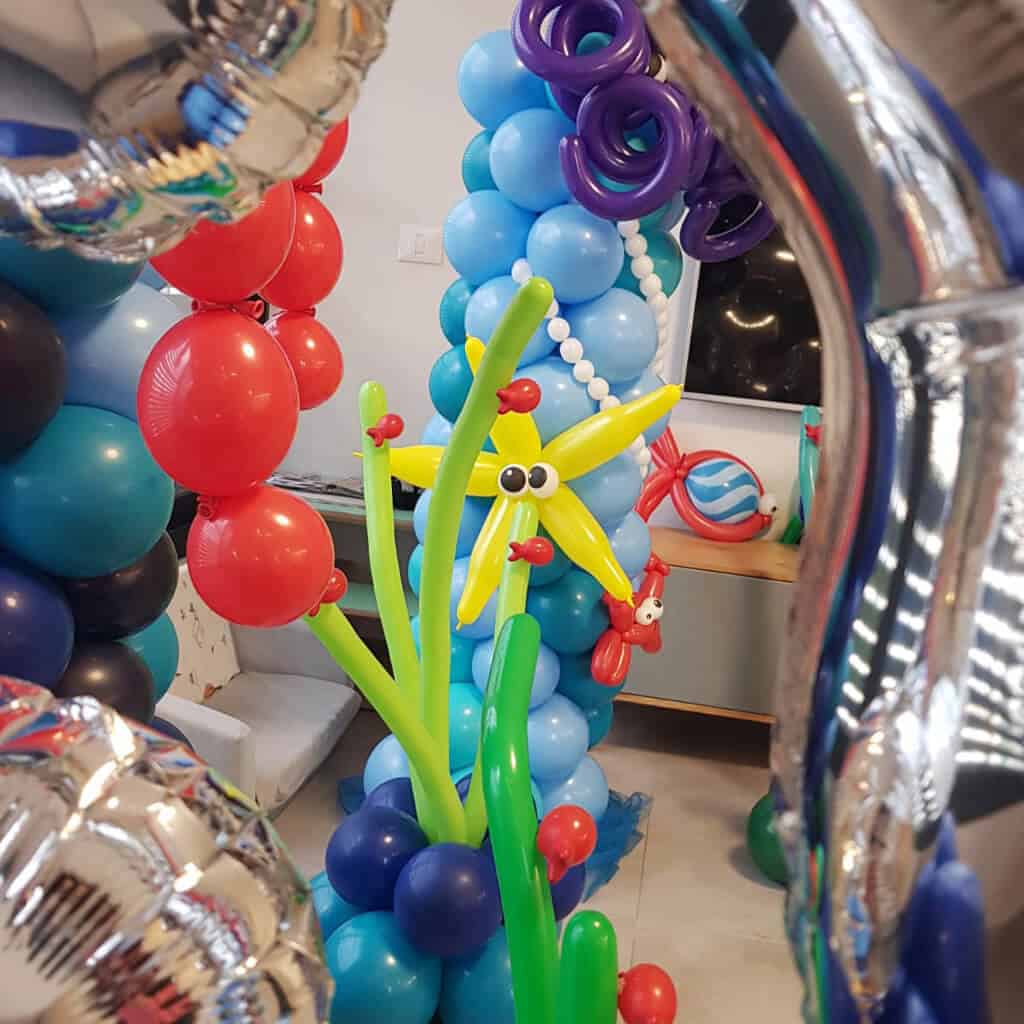 עיצוב בלונים לאירוע יום הולדת 35 של צוללן