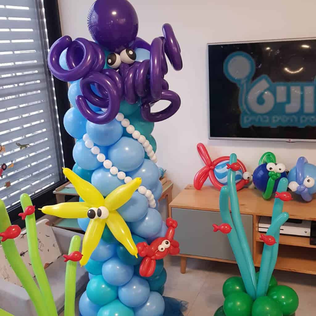 עיצוב בלונים לאירוע יום הולדת 35 של צוללן