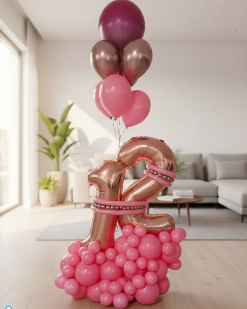 זר בת מצווה ורוד