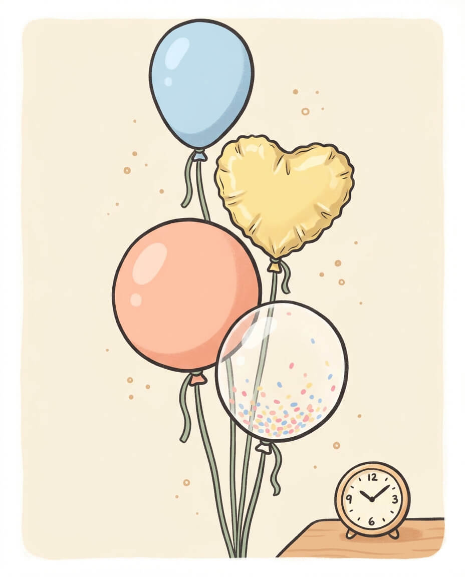 nano banana 2 a vertical cover illustration of four different balloon types arranged in a gent 1 1