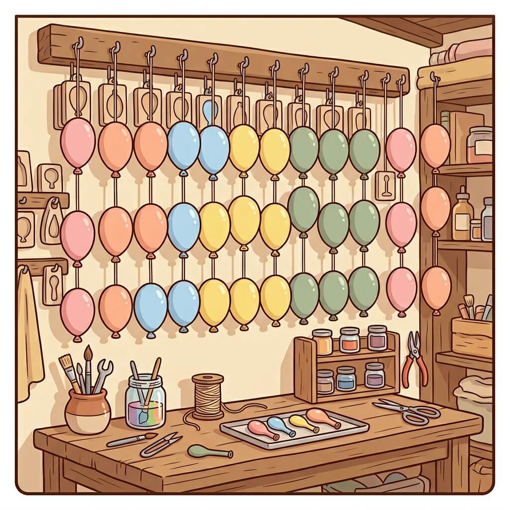 בלון לטקס בתהליך ניפוח והתרחבות שממחיש לחץ, גמישות ומתיחה של החומר